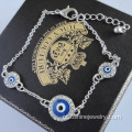 Bracelete de mau-olhado Chain chique para meninas olho azul pulseira